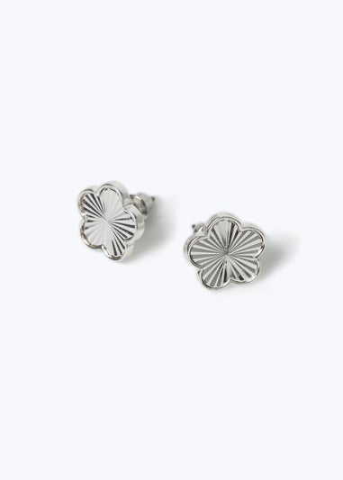 Muse Silver Flower Stud Earrings