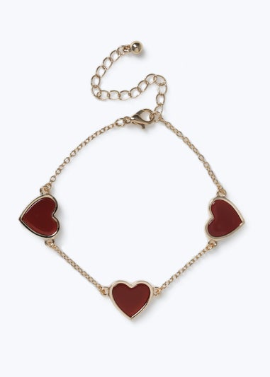 Muse Burgundy Heart Bracelet