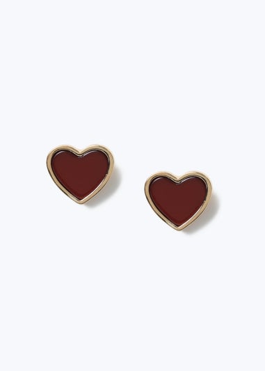 Muse Burgundy Heart Earrings