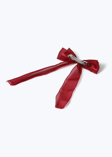 Muse Burgundy Organza Bow