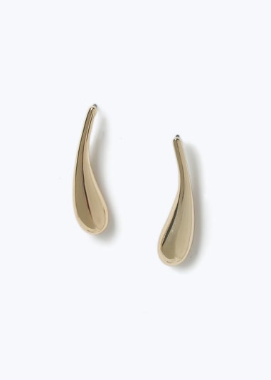 Muse Gold Elongated Teardrop Earrings