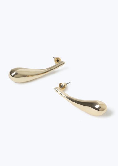 Muse Gold Elongated Teardrop Earrings