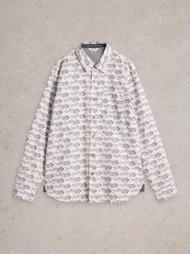 Hemd Finsbury mit Fisch-Print
