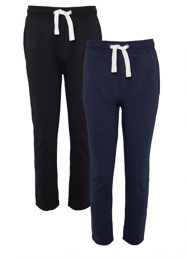 Threadbare Navy 2 Pack Straight Leg Joggers