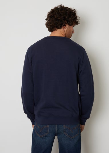 Threadbare Navy Crew Neck Sweatshirt