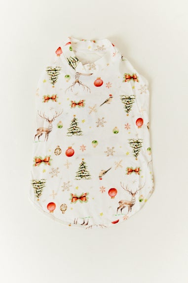In The Style Cream Christmas Matching Dog Coat
