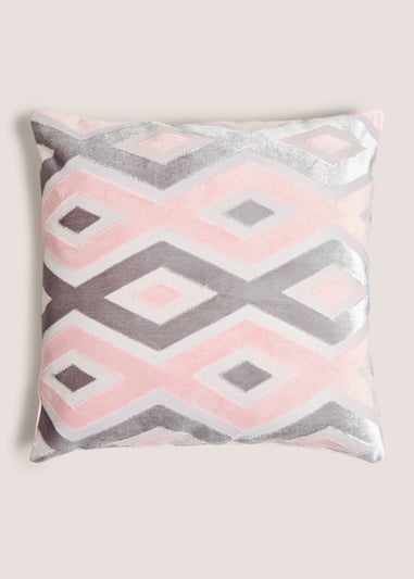 Pink Diamond Velvet Cushion