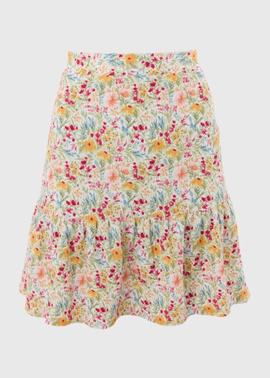 Multicolour Floral Mini Skirt