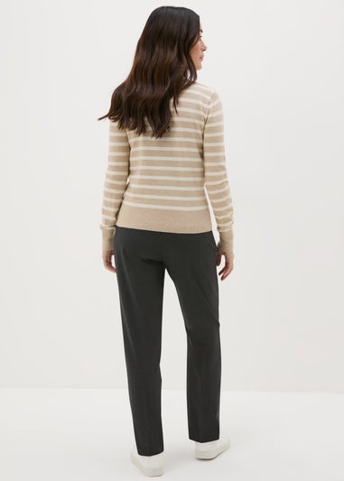 Et Vous Grey Straight Petite Leg Trousers