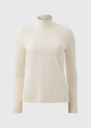 Souluxe Cream Half Zip Top