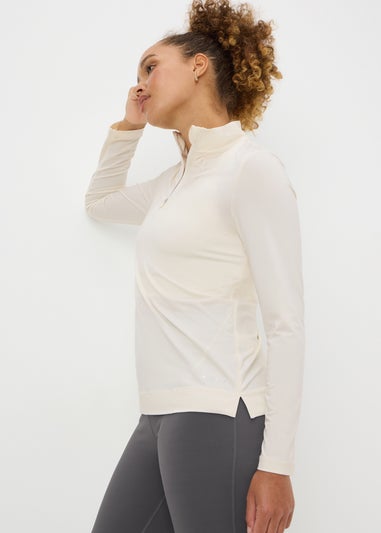 Souluxe Cream Half Zip Top