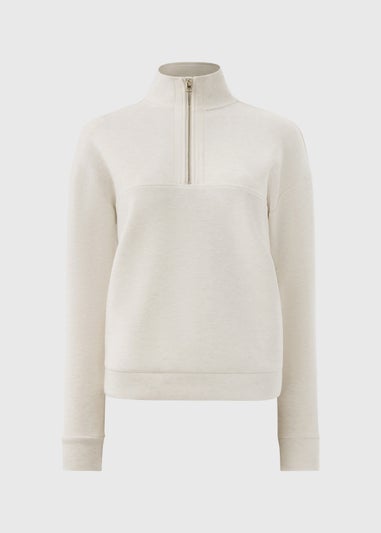 Souluxe Oatmeal Half Zip Swearshirt