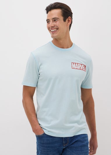 Marvel Blue Acid Wash T-Shirt