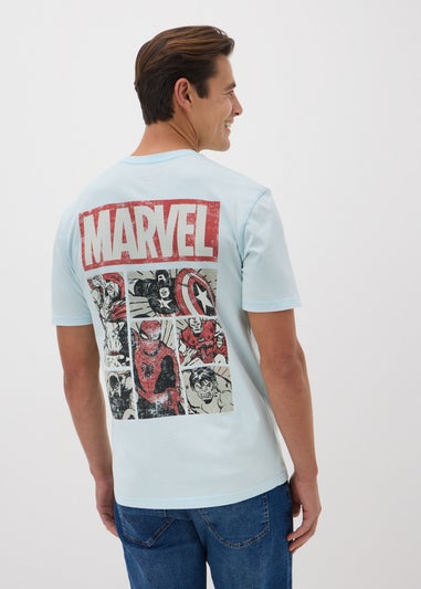 Marvel Blue Acid Wash T-Shirt