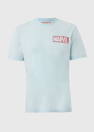 Marvel Blue Acid Wash T-Shirt