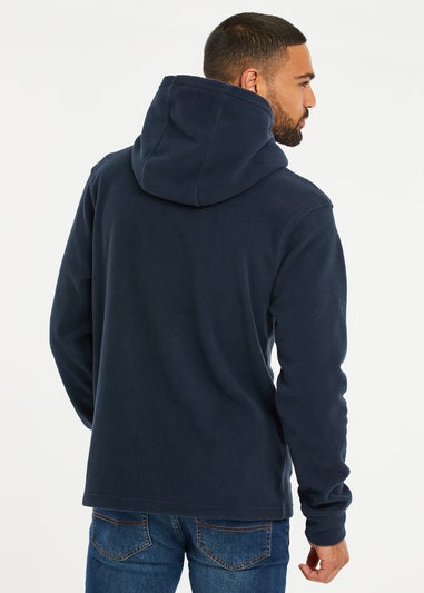 Threadbare Navy Microfleece Overhead Hoodie