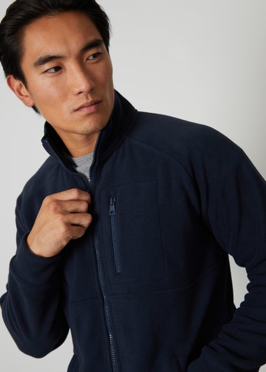 Threadbare Navy Zip Up Microfleece Jacket