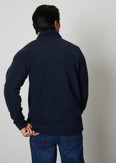 Threadbare Navy Zip Up Microfleece Jacket