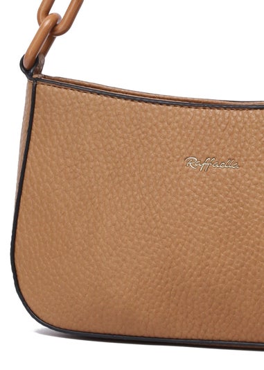 Raffaella Dark Tan Chain Saddle Bag