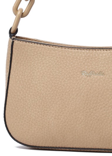 Raffaella Taupe Chain Saddle Bag