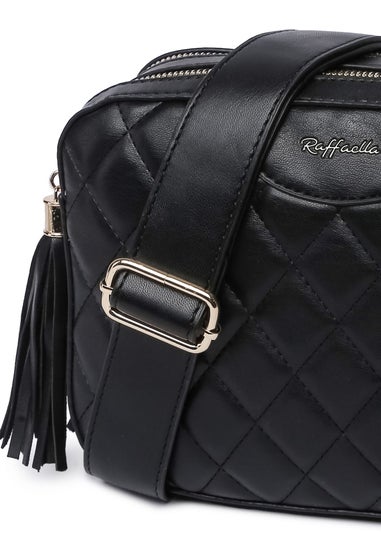 Raffaella Black Quilted Cross Body Camera Bag