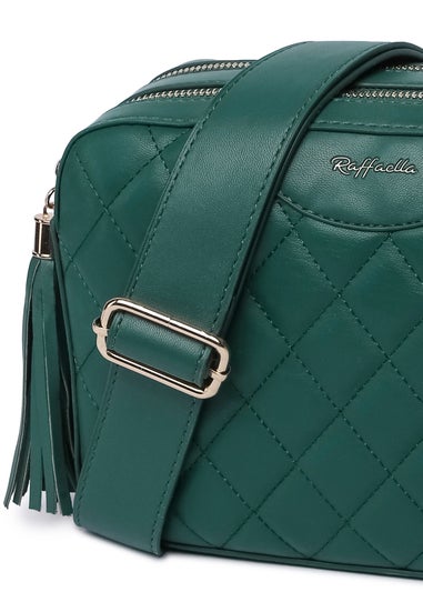 Raffaella Green Quilted Cross Body Camera Bag