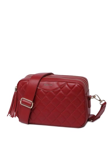 Raffaella Red Quilted Cross Body Camera Bag