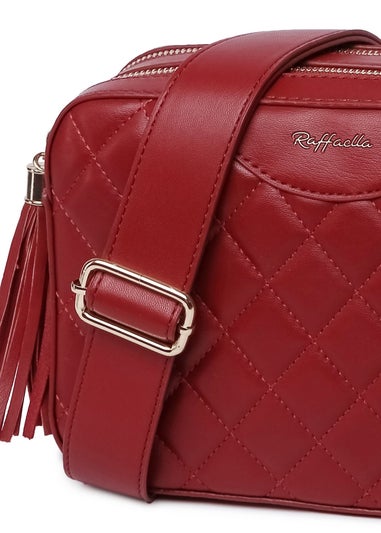 Raffaella Red Quilted Cross Body Camera Bag