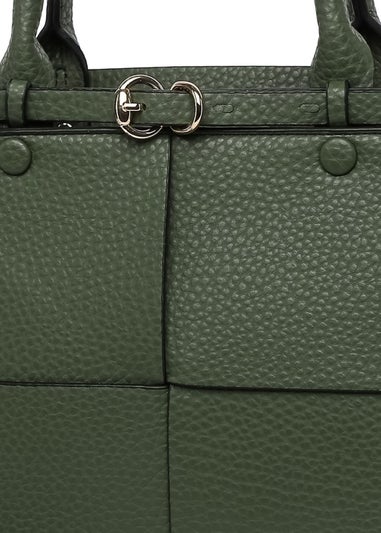 Raffaella Green Buckle Detail Shoulder Bag