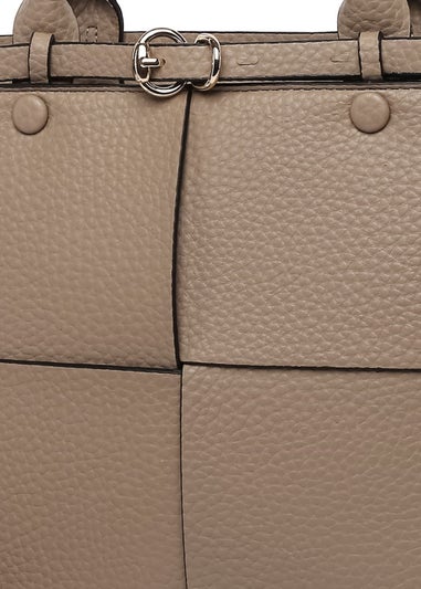 Raffaella Taupe Buckle Detail Shoulder Bag