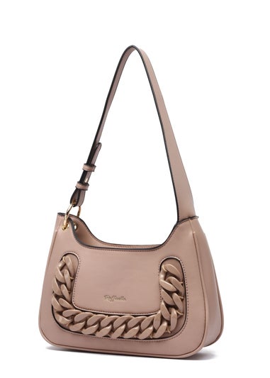 Raffaella Taupe Chain Body Bag