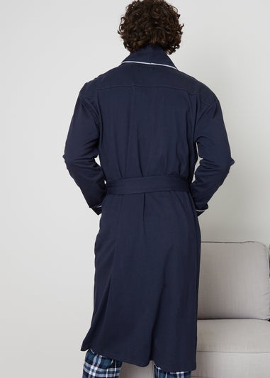 Threadbare Navy Lightweight Dressing Gown