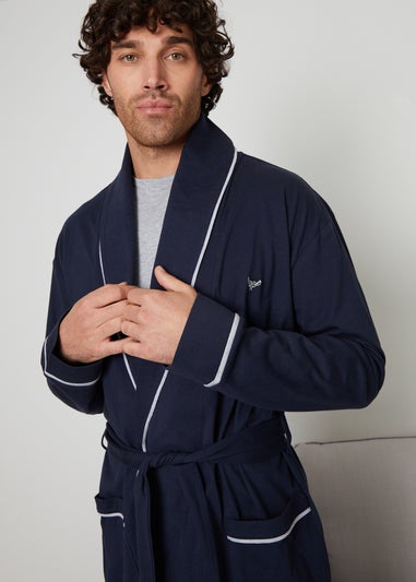 Threadbare Navy Lightweight Dressing Gown