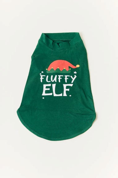 In The Style Green Dog Elf Print Pyjama