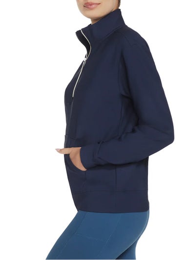 Skechers Navy GoLuxe Quarter Zip Pullover