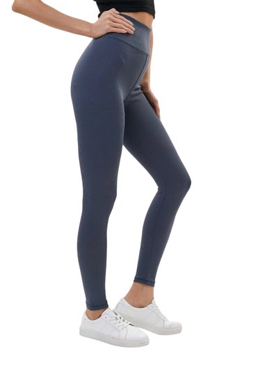 Lookus Blue/Grey Zelal Ribbed Leggings