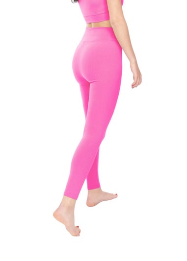 Lookus Fuchsia Zelal Ribbed Leggings