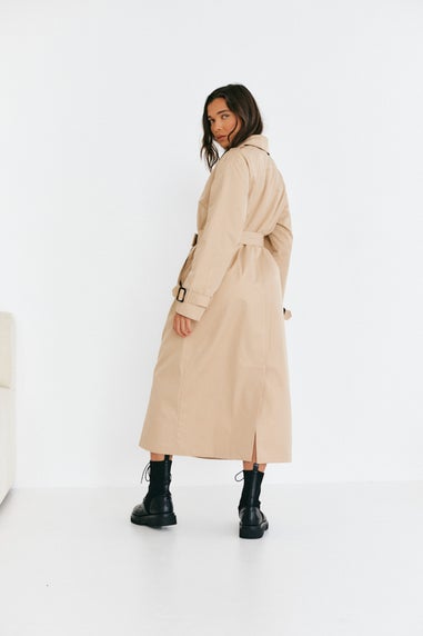 In The Style Stone Longline Trench Coat