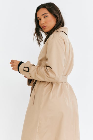 In The Style Stone Longline Trench Coat