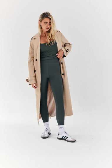 In The Style Stone Longline Trench Coat