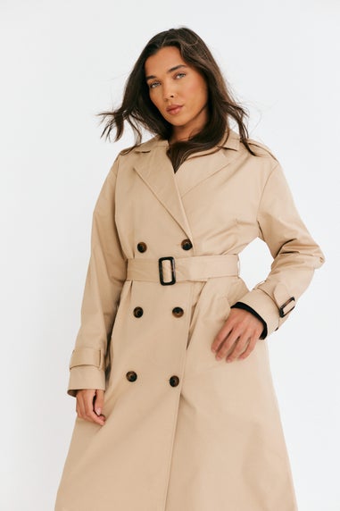 In The Style Stone Longline Trench Coat