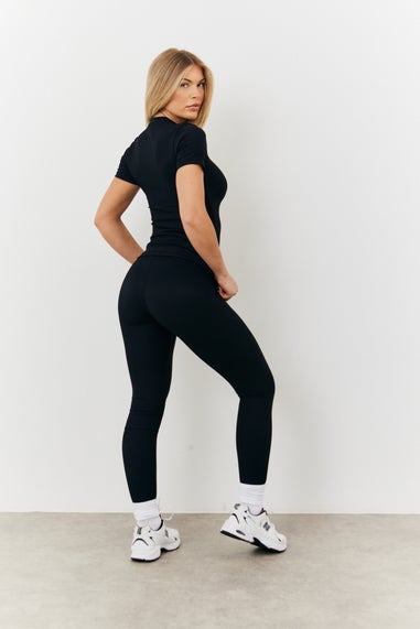 In The Style Petite Black High Waisted Sculpt & Control Legging