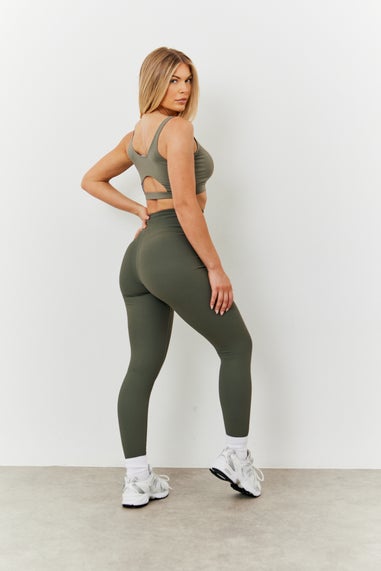 In The Style Tall Khaki High Waisted Sculpt & Control Legging