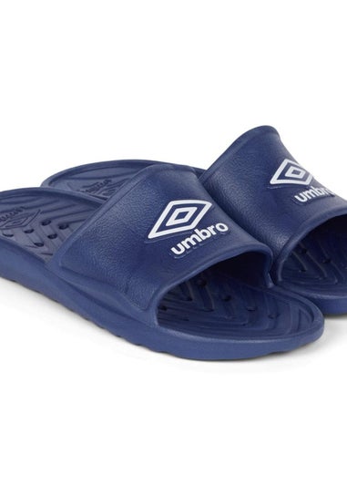 Umbro Navy/White Shower Sliders