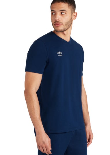 Umbro Navy/White Club Leisure T-Shirt