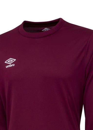 Umbro Burgundy Club Long-Sleeved Jersey