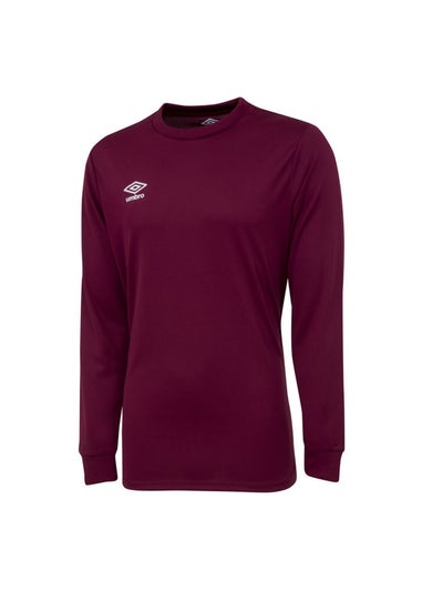 Umbro Burgundy Club Long-Sleeved Jersey