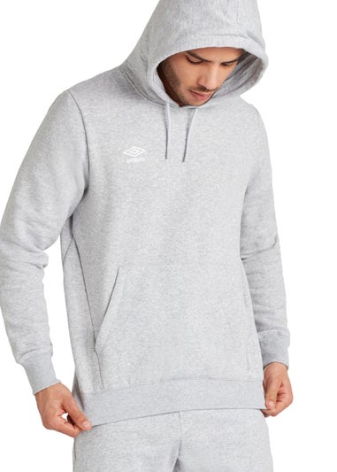 Umbro Grey/White Club Leisure Hoodie