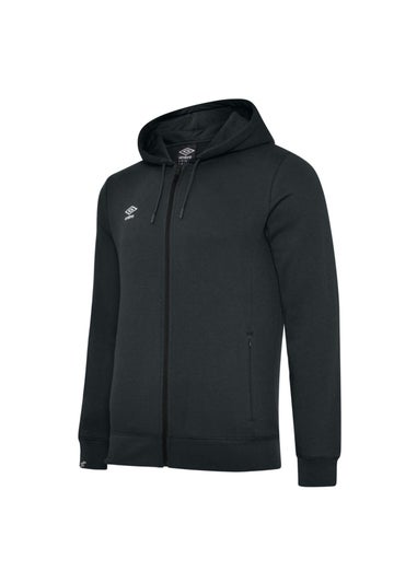 Umbro Black/White Club Leisure Full Zip Hoodie