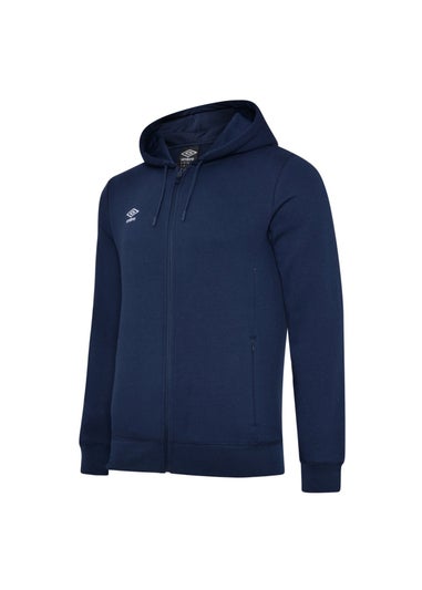 Umbro Navy/White Club Leisure Full Zip Hoodie